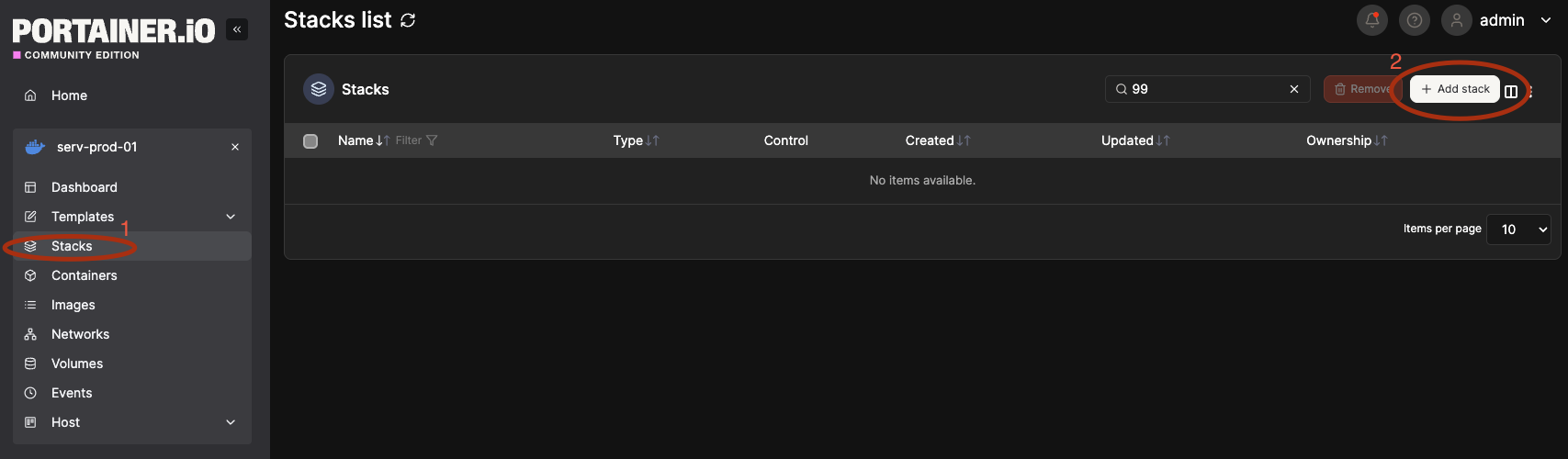 add-portainer-stack